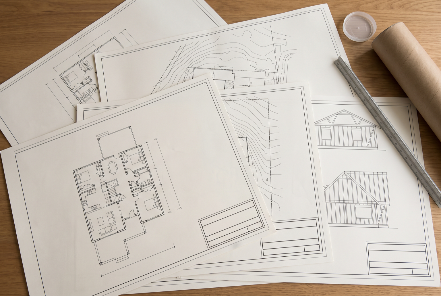 Coordinated floor plans, elevations, sections, and structural drawings