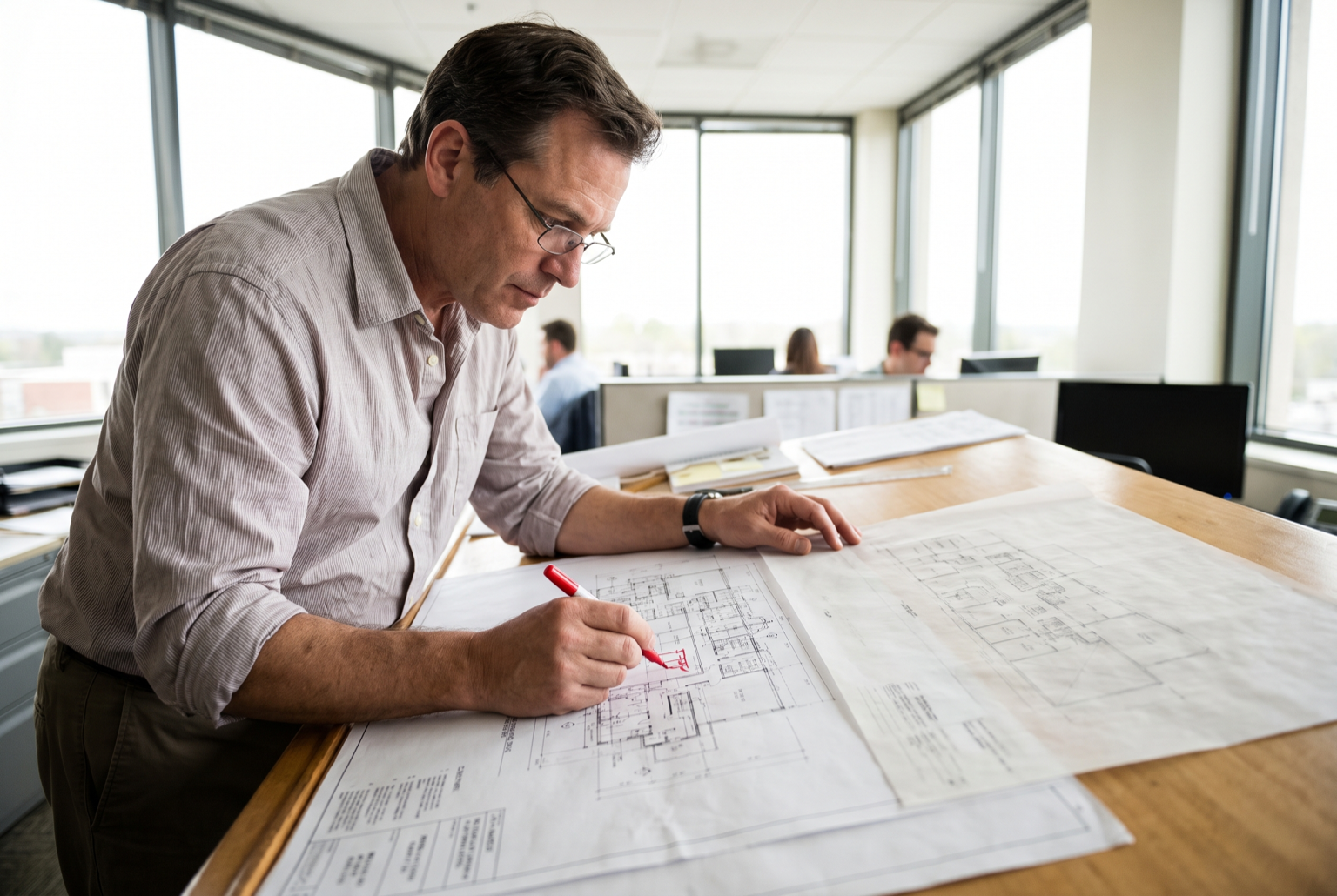 Architect and Professional Engineer coordinating a residential drawing set