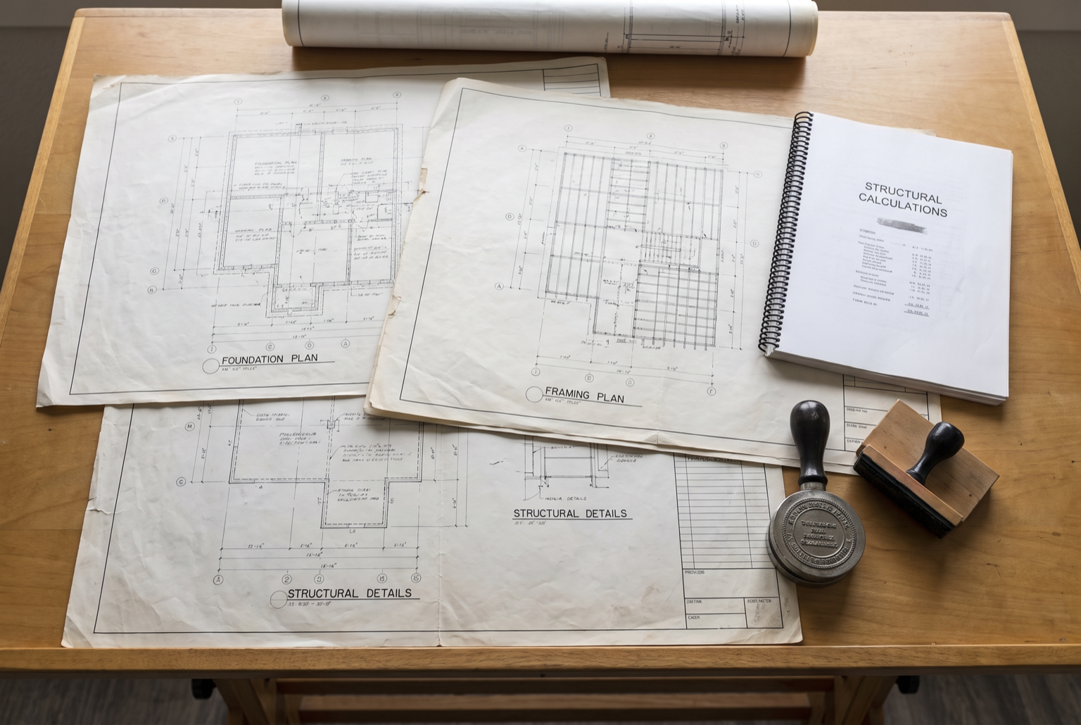 Structural calculation packet and revised residential drawings