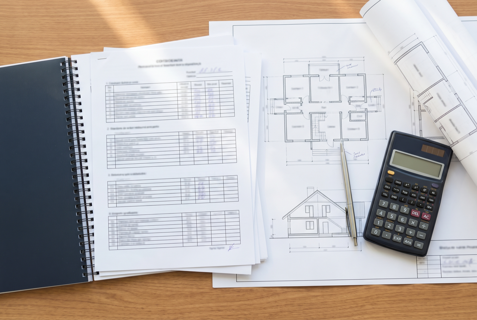 Building energy model displayed beside coordinated plan sheets